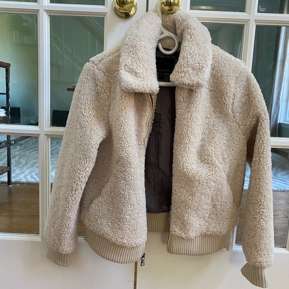 Banana Republic Sherpa Bomber Jacket XXS - Picture 4 of 5